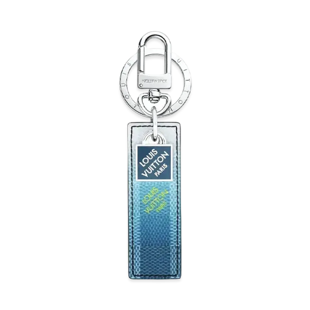 Louis Vuitton Damier Stripes Tab Bag Charm And Key Holder "Blue Veil"
