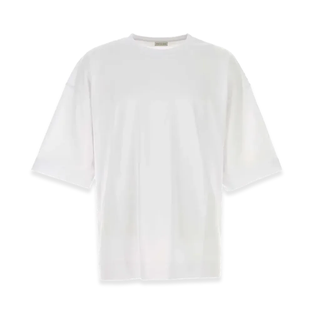 DRIES VAN NOTEN Cotton Oversize Hen T-Shirt "White"