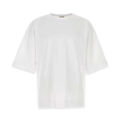 DRIES VAN NOTEN Cotton Oversize Hen T-Shirt "White"