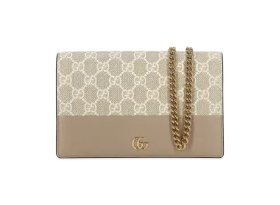 GUCCI Women's 'GG Marmont' Wallet On Chain "Brown"