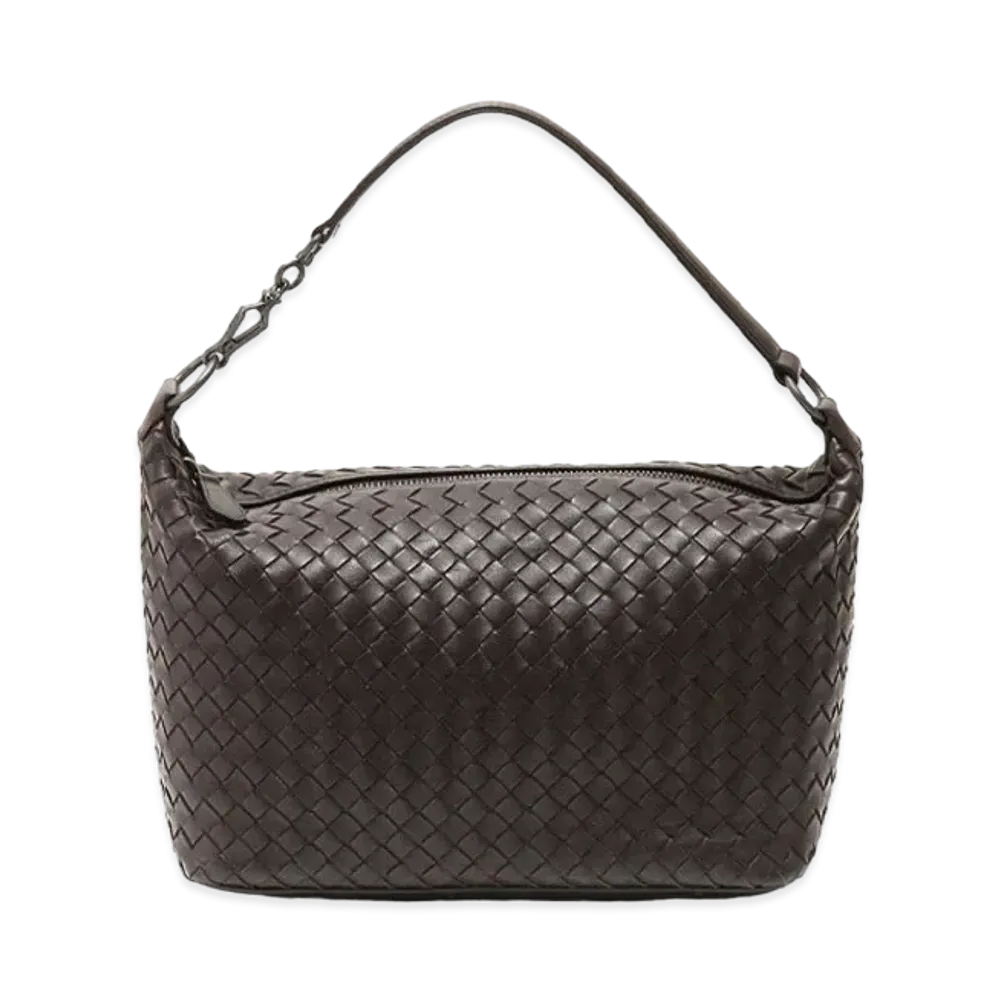 Bottega Veneta Intrecciato Shoulder Bag "Brown"