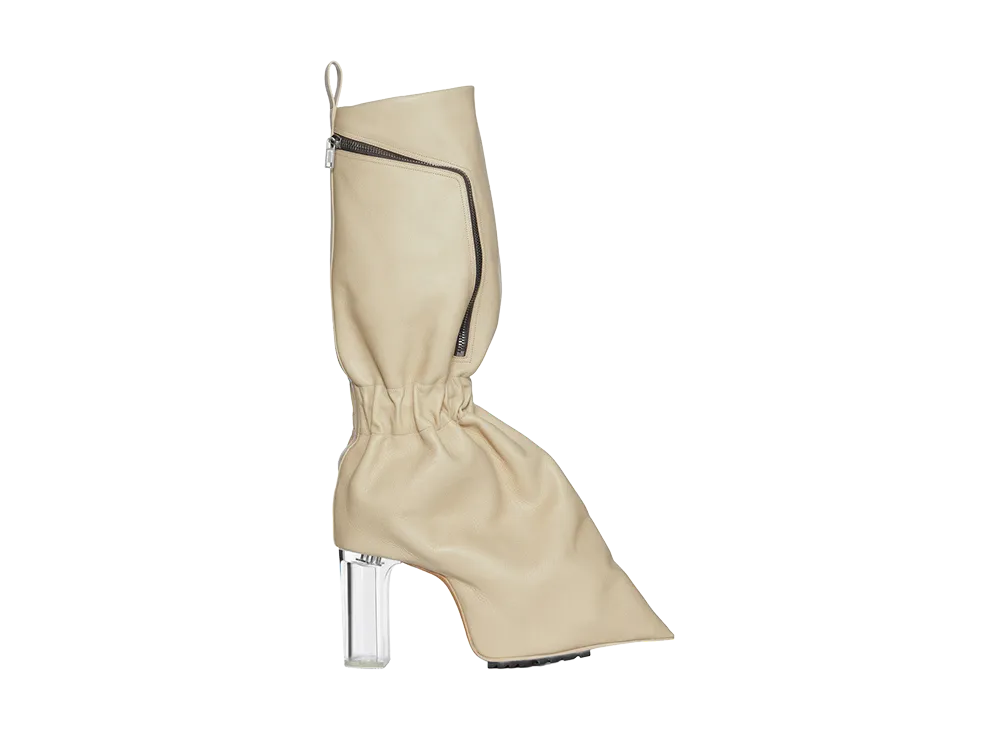 Rick Owens Women's SS26 Cargo Taquito Grainy Cow Leather "Sand/Clear"