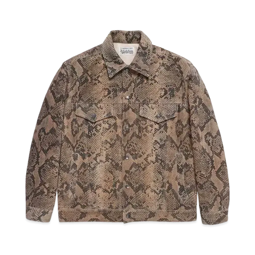 WACKO MARIA SUEDE LEATHER TRUCKER JACKET "Beige"