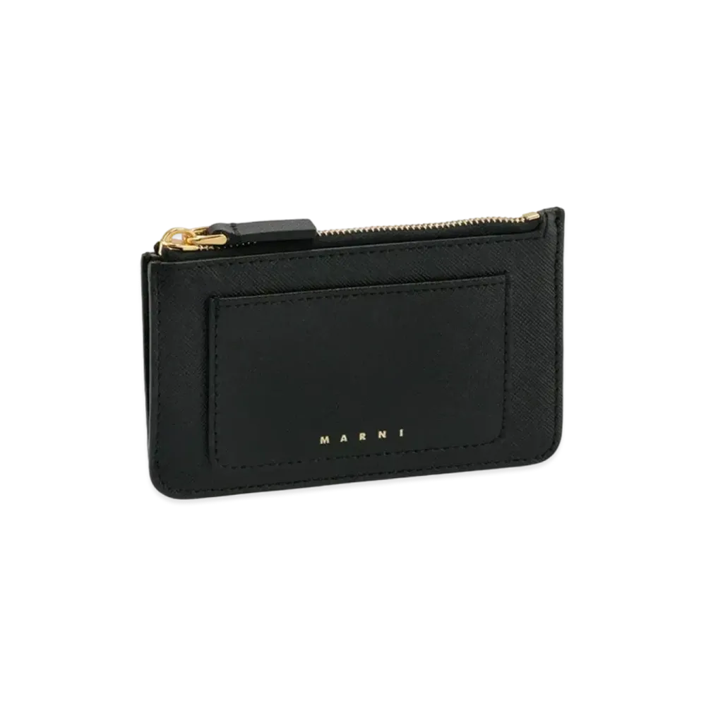 Marni Saffiano Leather Card Case "Black"