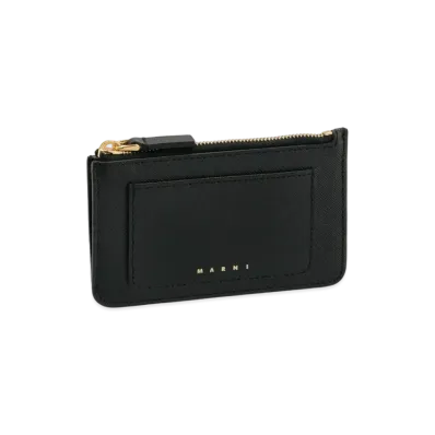 Marni Saffiano Leather Card Case "Black"