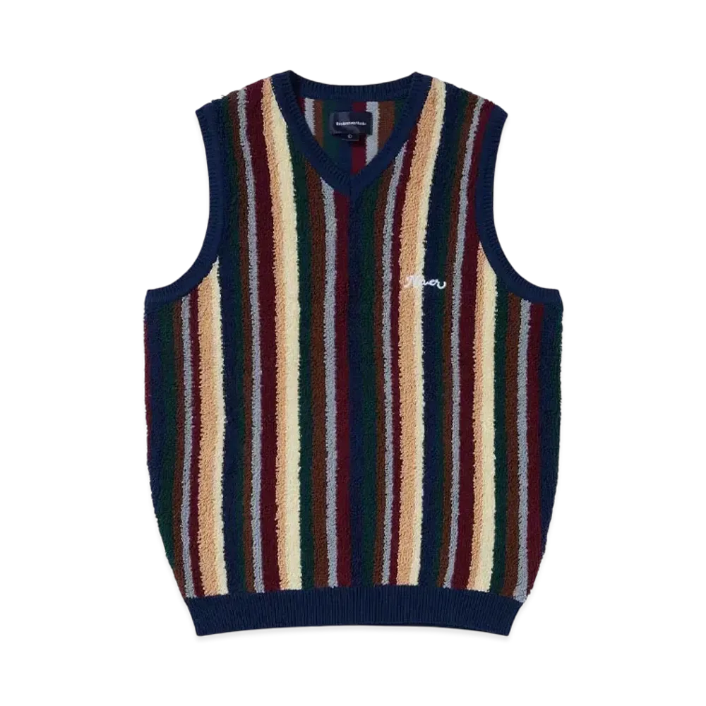 thisisneverthat Striped Knit Vest "Navy"