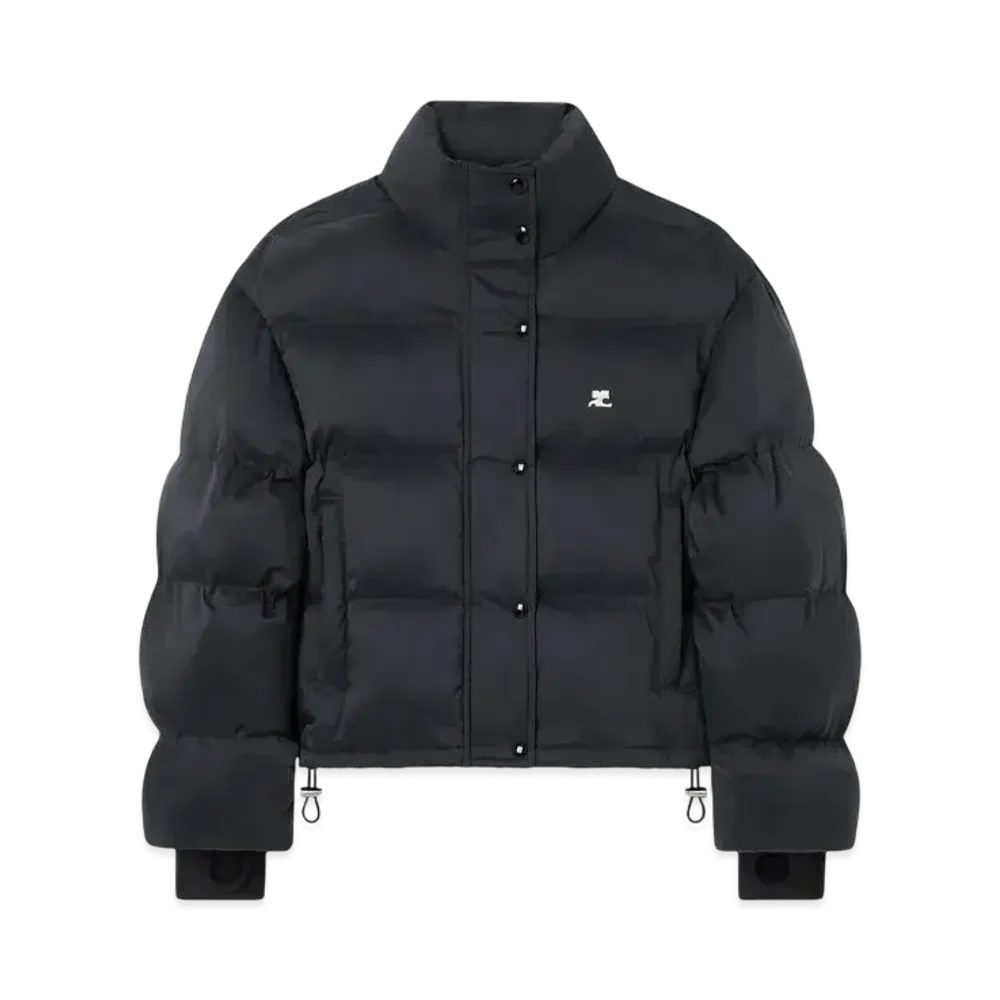Courreges Cropped Puffer Jacket "Black"