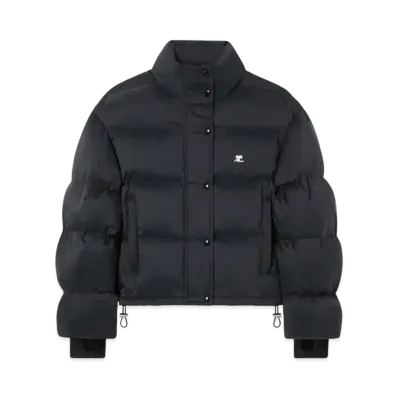 Courreges Cropped Puffer Jacket "Black"