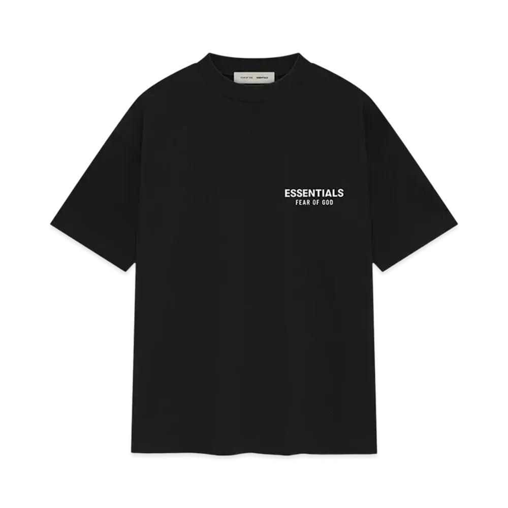フィアオブゴッド エッセンシャルズ クラシック フィット T シャツ ジェット "ブラック"