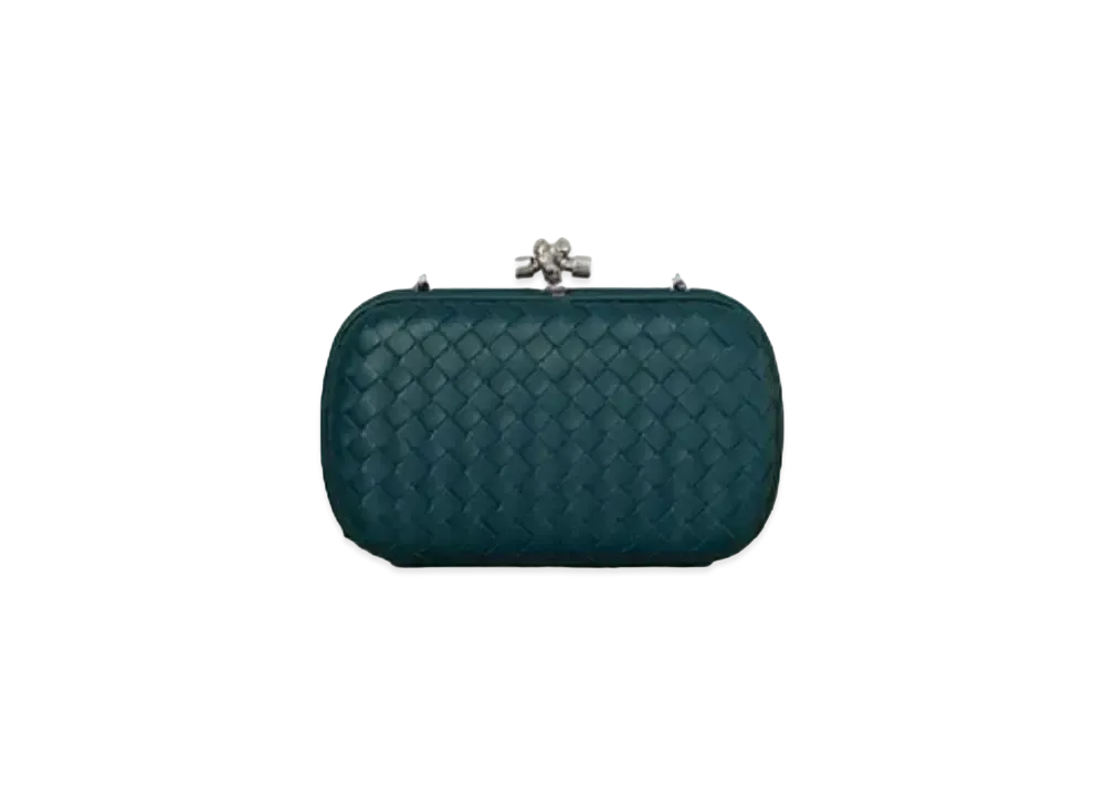 Bottega Veneta Chain Knot Clutch "Dark Blue"
