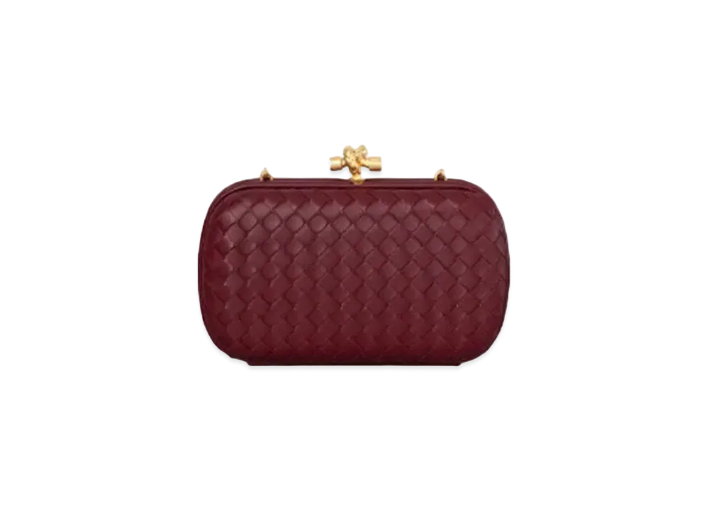 Bottega Veneta Chain Knot Clutch "Bordeaux"