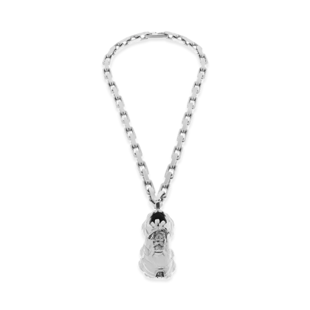 BALENCIAGA Keyholder Cargo Necklace "Silver"