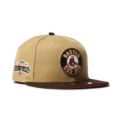NEW ERA BOSTON RED SOX FENWAY PARK 100 YEARS 59FIFTY "KHAKIxBURNT"