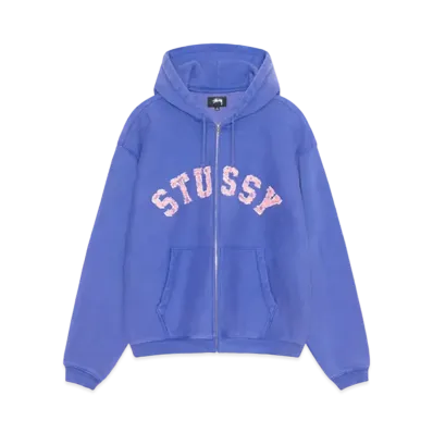 Stussy Faded Graphic Zip Hoodie "Purple"