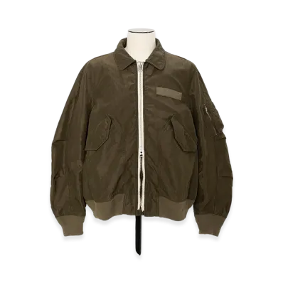 sacai Treated Nylon Twill Blouson "Dark Khaki"