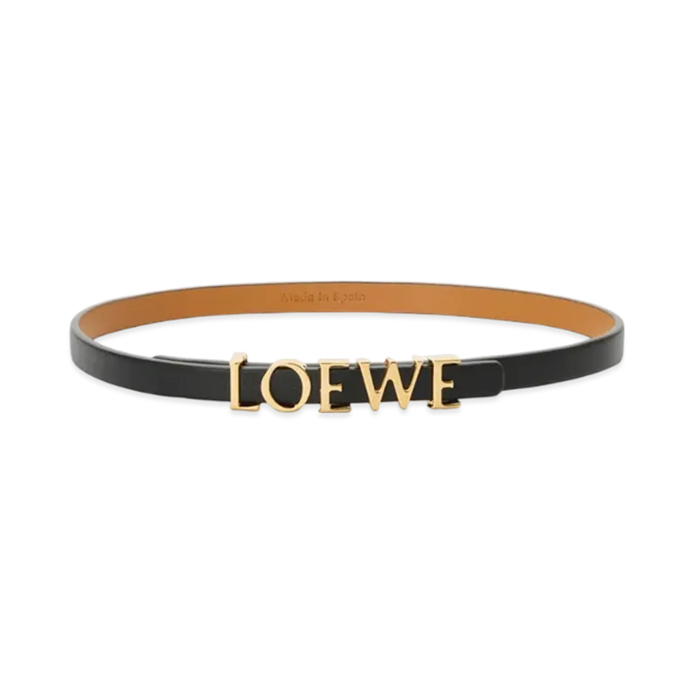 LOEWE Double Wrap Bracelet "Black/Gold"