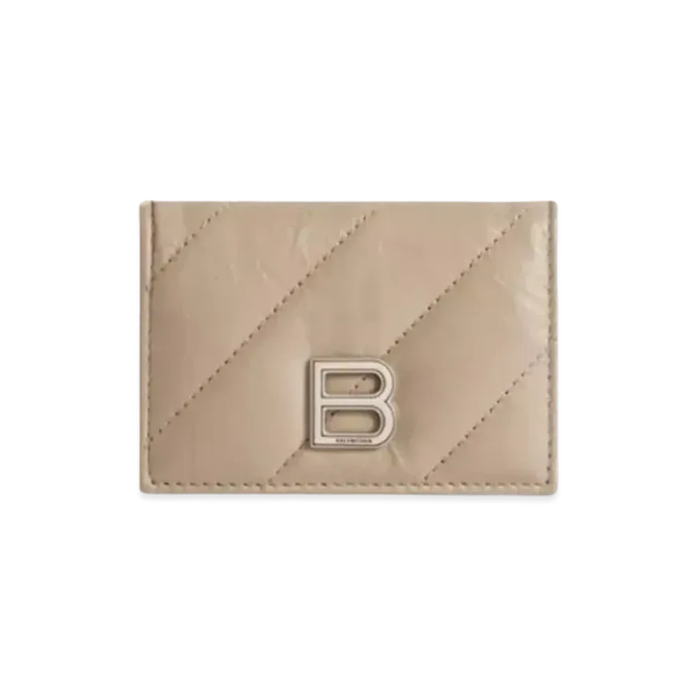 BALENCIAGA Crush Mini Wallet Quilted "Brown"