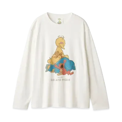 GELATO PIQUE x Sesame Street Homme One Point T-shirt "Off White"