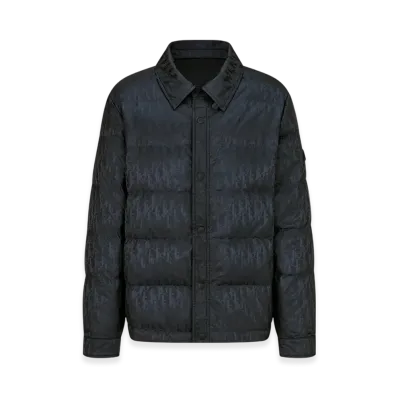 Dior Oblique Quilted Jacket Nylon Jacquard "Black"