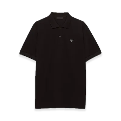 PRADA Pique Polo Shirt "Black"