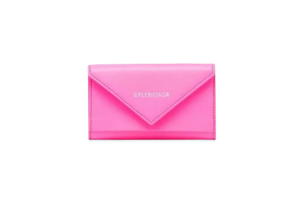 BALENCIAGA Paper Azelia Rose Paper Key Case "Pink"