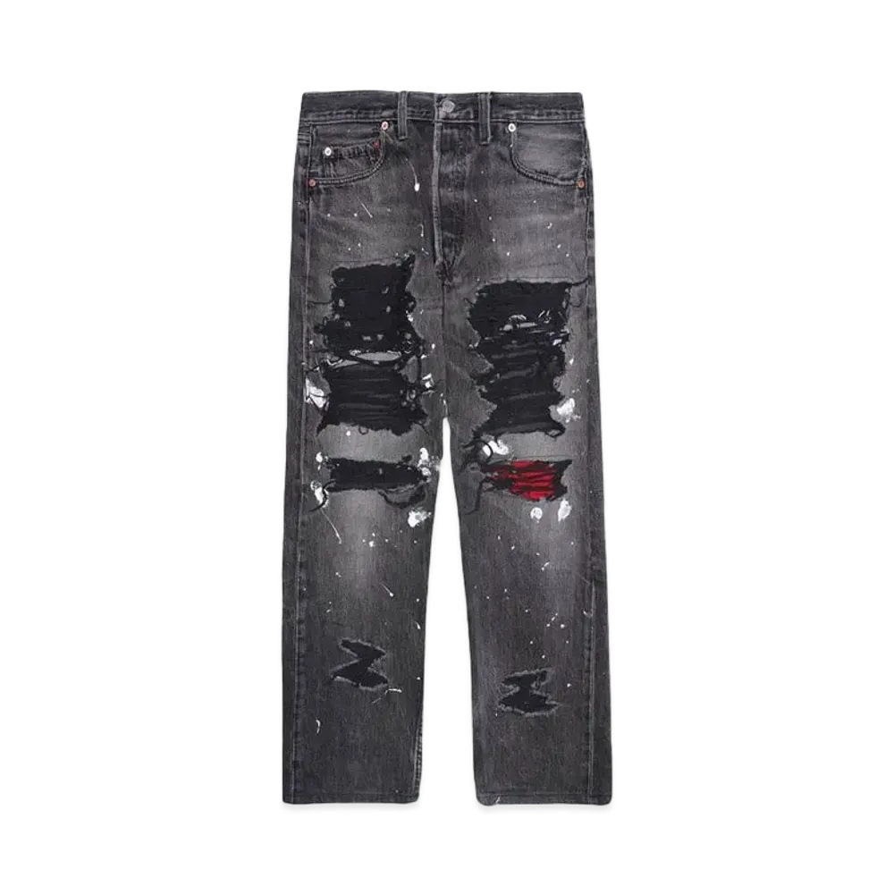 HYPE DROP x INNOCENCE NYC EXCLUSIVE DESTROY DENIM PANTS 34inch "Black"