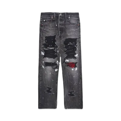 HYPE DROP x INNOCENCE NYC EXCLUSIVE DESTROY DENIM PANTS 34inch "Black"