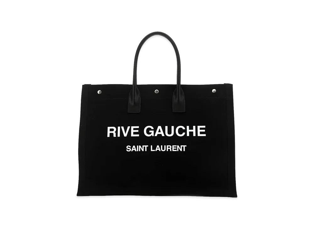 Saint Laurent Women's Canvas Rive Gauche Shopping Bag "Black"