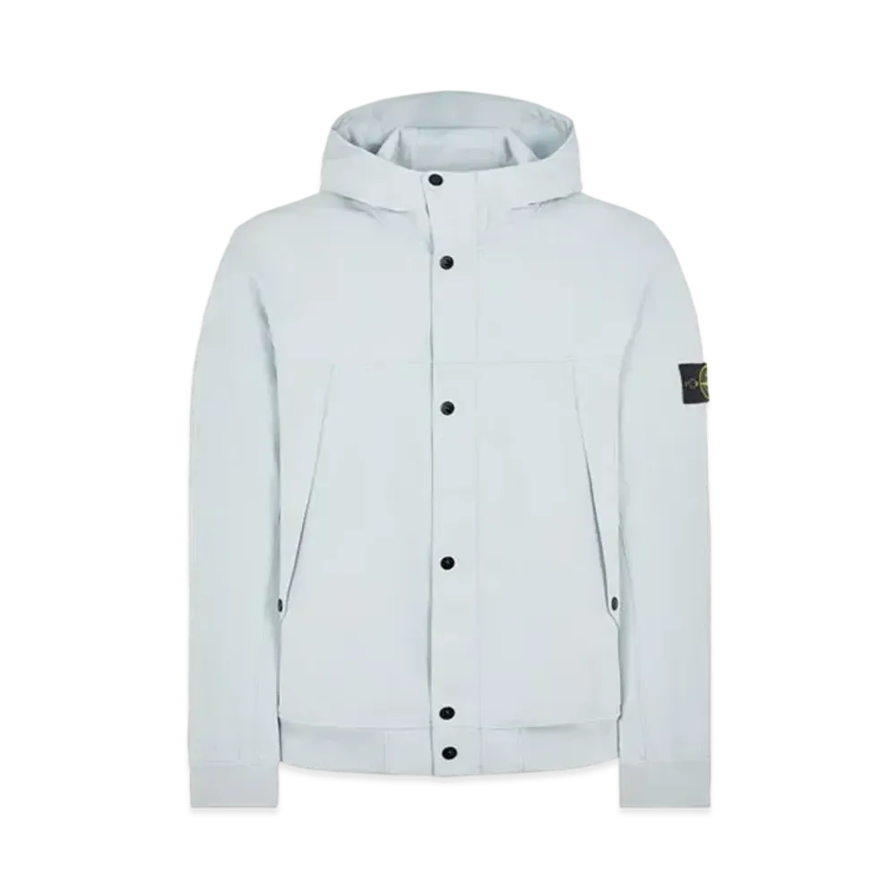 Stone Island 40227 Light Soft Shell-R_E.DYE Technology In Recycled Polyester "Sky Blue"