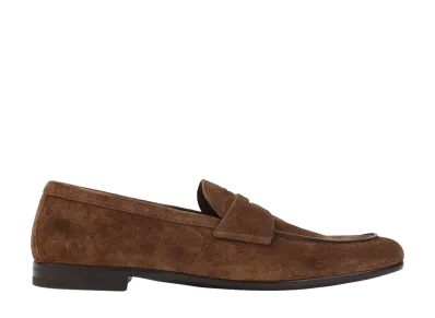 PRADA Suede Loafers "brown"