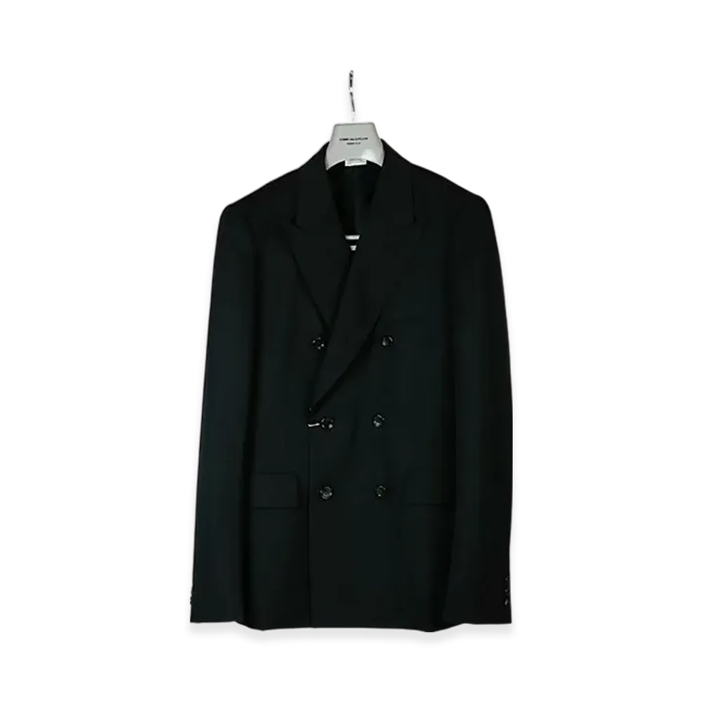 COMME des GARCONS HOMME PLUS Wool Gabardine W-Jacket "Black"