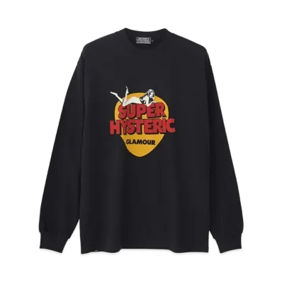 HYSTERIC GLAMOUR Super Hysteric T-Shirt "Black"