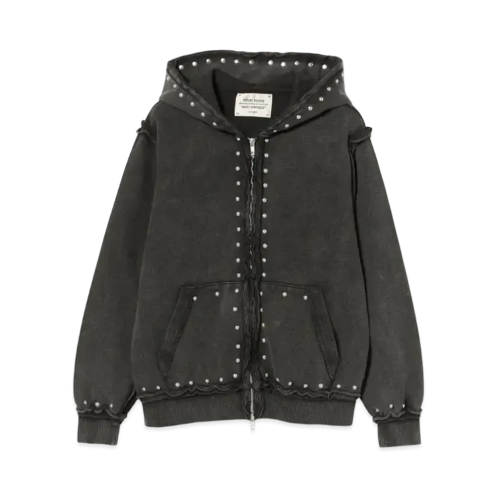 BEAMS FUTURE ARCHIVE Fade Studs Hoody "Black"