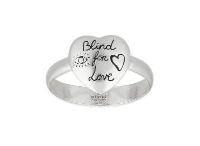 GUCCI "Blind for Love" Silver Ring "Silver"