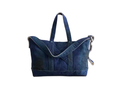 NICENESS N.Lesh Printed Canvas Shoulder Tote Bag "Indigo"