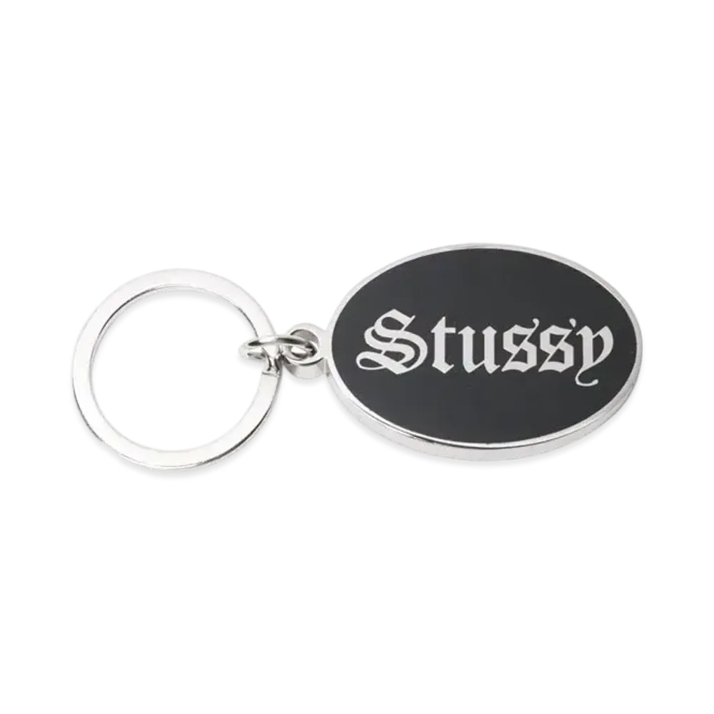 Stussy O.E. Badge Keychain "Black"