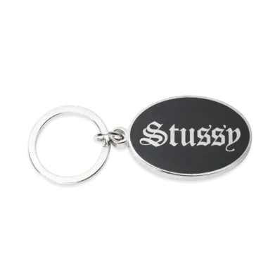 Stussy O.E. Badge Keychain "Black"