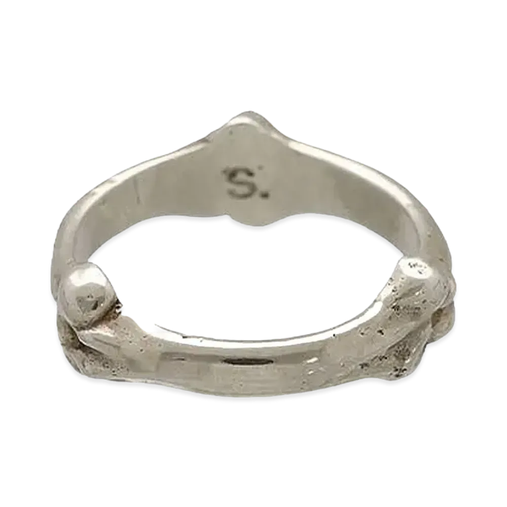 TAKAHIROMIYASHITATheSoloist. bone shaped band ring. "silver"
