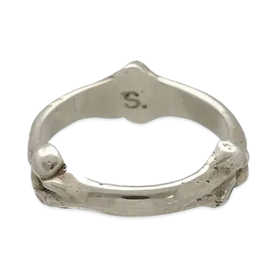 TAKAHIROMIYASHITATheSoloist. bone shaped band ring. "silver"