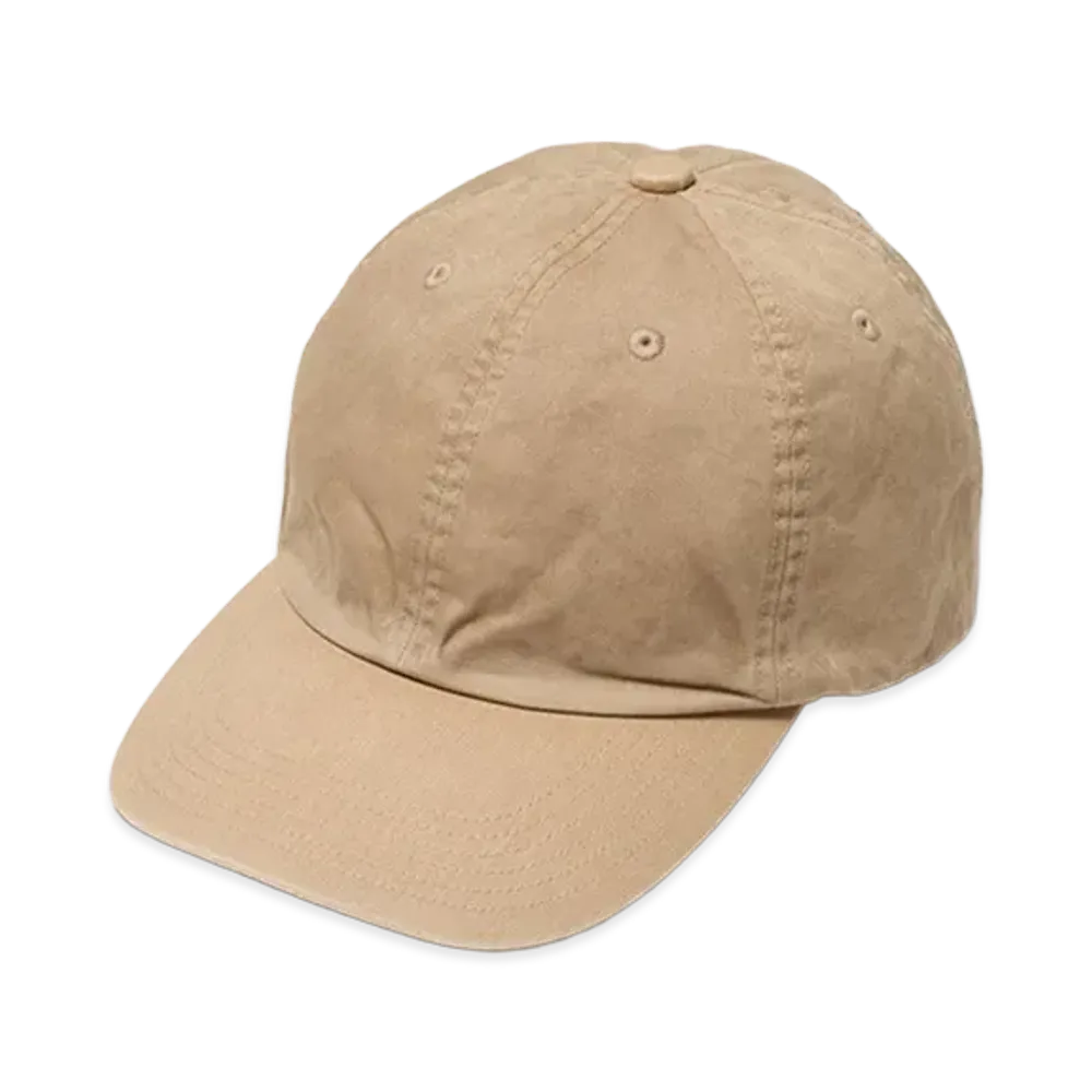 AURALEE Garment-Dyed Finx Chino Cap Made by Kijima Takayuki "Light Beige"