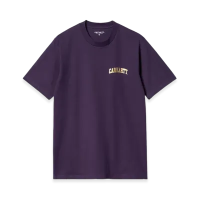 Carhartt WIP University Script T-Shirt "Cassis/Gold"