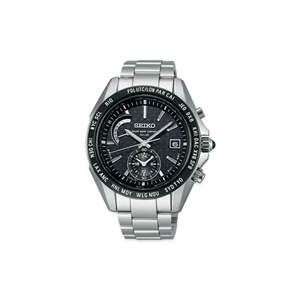 SEIKO Brights Solar Radio World Time "Black" SAGA119