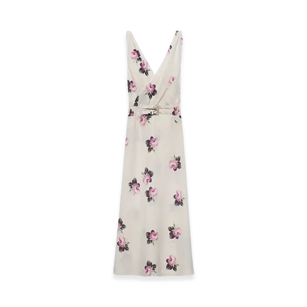 PRADA Women's Printed Sable Dress "Ivory"