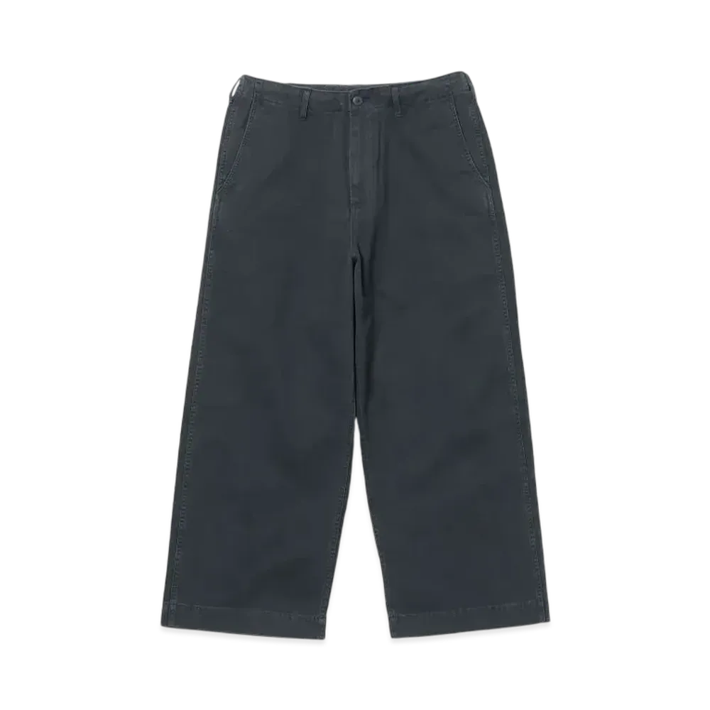 BEAMS 1940s Detail Wide Chino Pants "Navy"