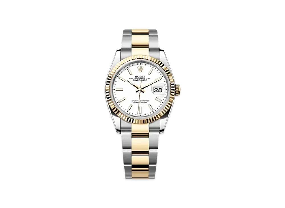 ROLEX Datejust 36 Oystersteel & Yellow Gold "White"