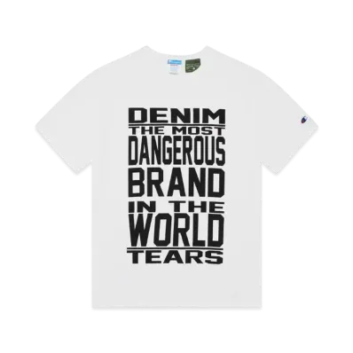 DENIM TEARS x Champion Mission Statement Tee "White"