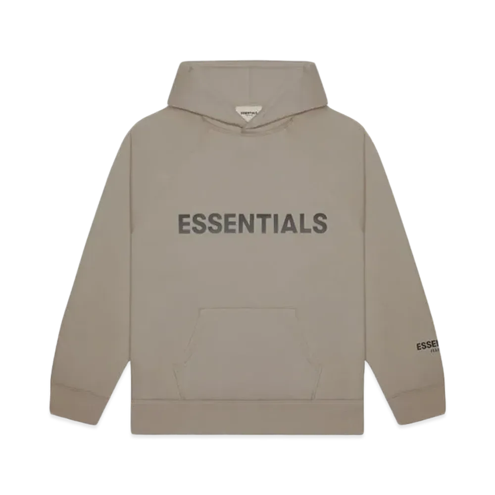 FEAR OF GOD ESSENTIALS 3D Silicon Applique Pullover Hoodie "Taupe"