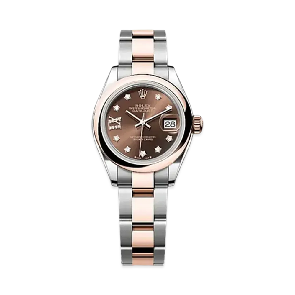 ROLEX Lady-Datejust Oystersteel & Everose Gold "Brown"
