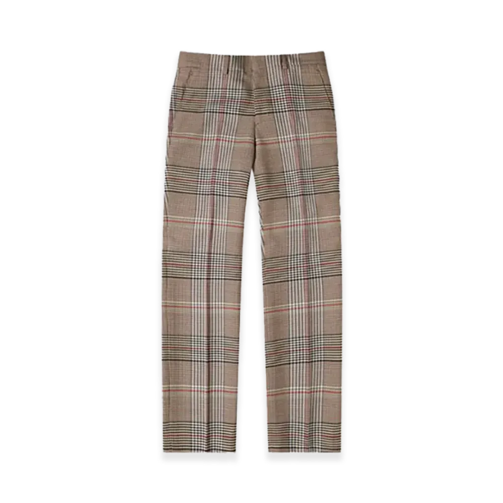 Burberry Tartan Plaid Tail Pants "Beige"