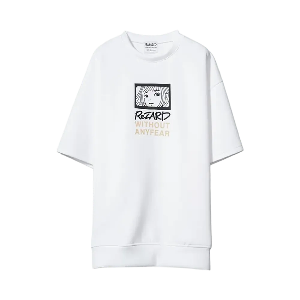 ReZARD × Masato Yamaguchi \ x Girl Print Half Sleeve Sweat "WHITE"